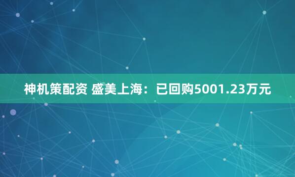 神机策配资 盛美上海：已回购5001.23万元